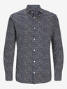 Jack & Jones Temno modra moška srajca Jack & Jones Blackpool z vzorcem