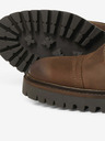 Jack & Jones Temno rjavi moški usnjeni gležnjarji Jack & Jones Wenzo