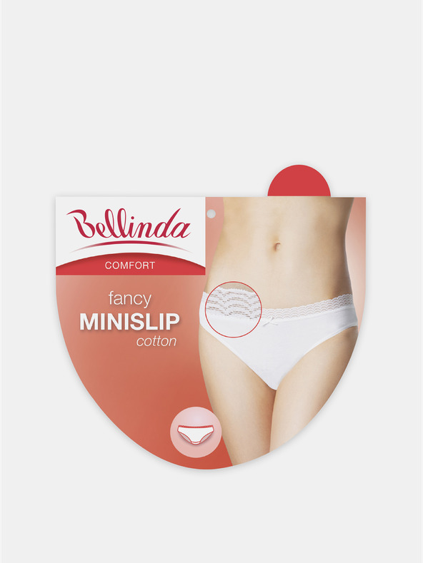 Bellinda Črne ženske spodnje hlačke s čipko Bellinda FANCY COTTON MINISLIP