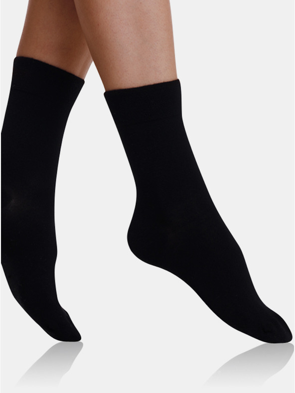 Bellinda Črne ženske nogavice Bellinda COTTON MAXX LADIES SOCKS