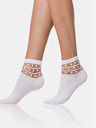 Bellinda Bele ženske nogavice z okrasnim detajlom Bellinda TRENDY COTTON SOCKS