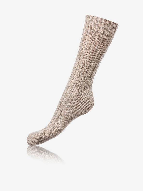 Bellinda Bež unisex zimske nogavice Bellinda NORWEGIAN STYLE SOCKS