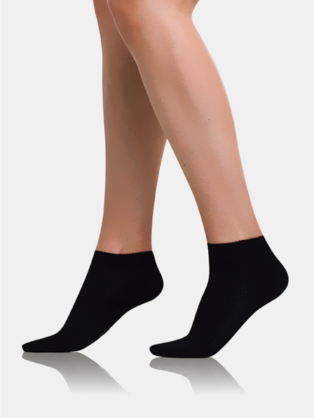 Bellinda Črne ženske gležnjarske nogavice Bellinda BAMBUS AIR LADIES IN-SHOE SOCKS