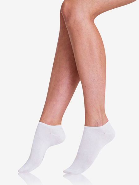 Bellinda Komplet dveh ženskih nogavic v beli barvi Bellinda COTTON IN-SHOE SOCKS 2x