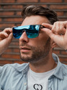 VEYREY VeyRey Sončna očala Tupirit Polarizirana očala s polobarvami Svetlo modre leče Univerzalna