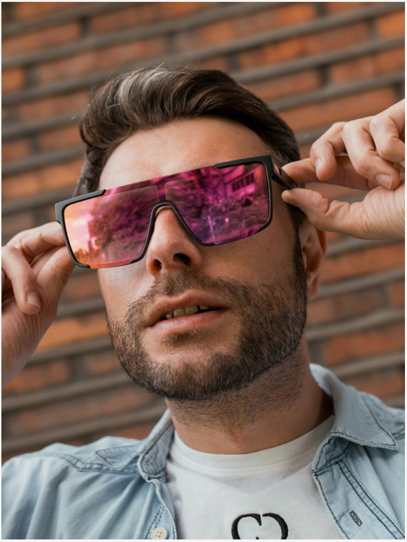 VEYREY VeyRey Sončna očala Eltuk Polarizacijska sončna očala polokvir Vijolične leče Univerzalni