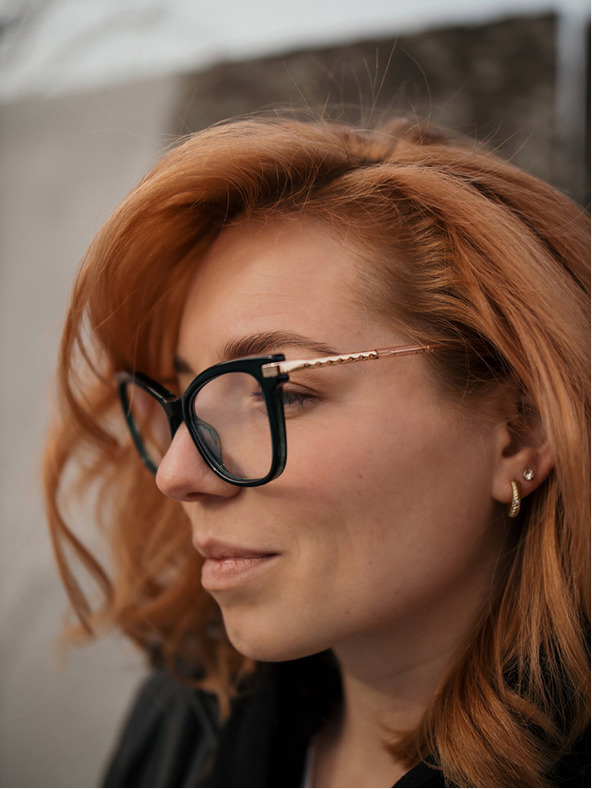 VEYREY Črna in zlata ženska sončna očala VeyRey Buster, ki blokirajo modro svetlobo