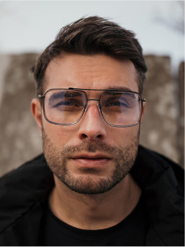 VEYREY Črna sončna očala VeyRey Blanks z blokado modre svetlobe