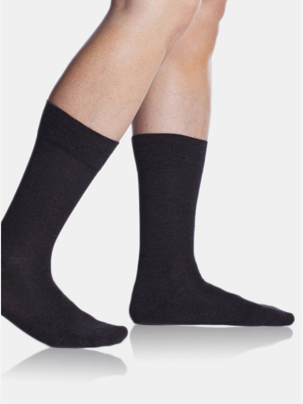 Bellinda Temno sive moške nogavice Bellinda BAMBUS COMFORT SOCKS