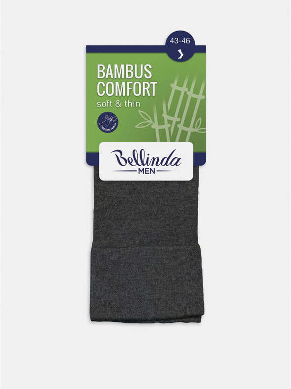 Bellinda Temno sive moške nogavice Bellinda BAMBUS COMFORT SOCKS
