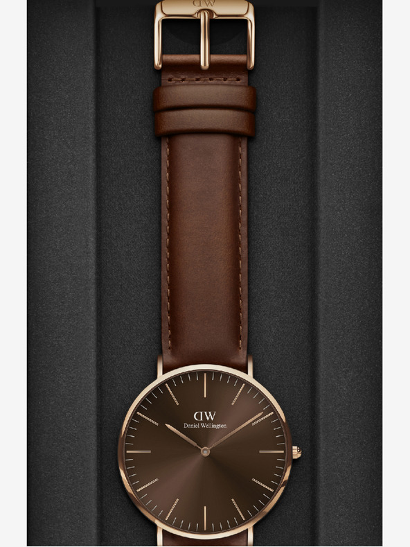 Daniel Wellington Temno rjava moška ura Daniel Wellington Classic