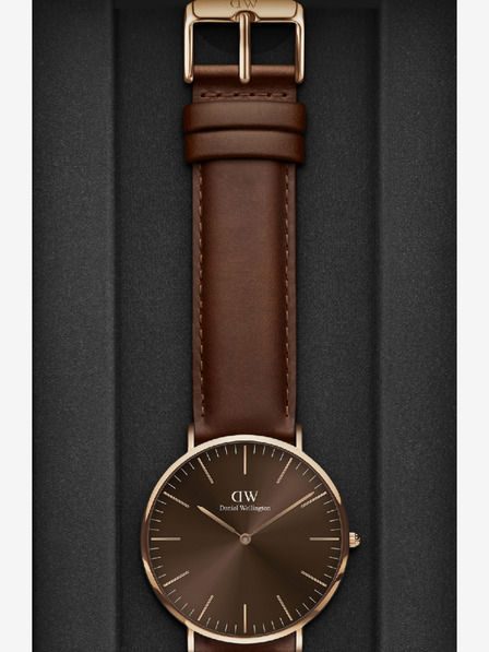 Daniel Wellington Temno rjava moška ura Daniel Wellington Classic