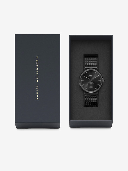 Daniel Wellington Črna moška ura Daniel Wellington Classic Ashfield