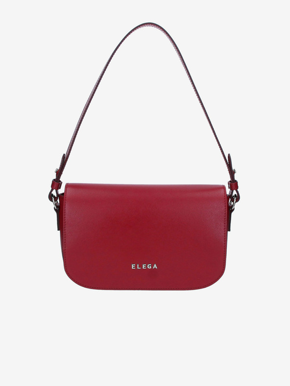 Elega Rdeča ženska usnjena torbica ELEGA Farfalle