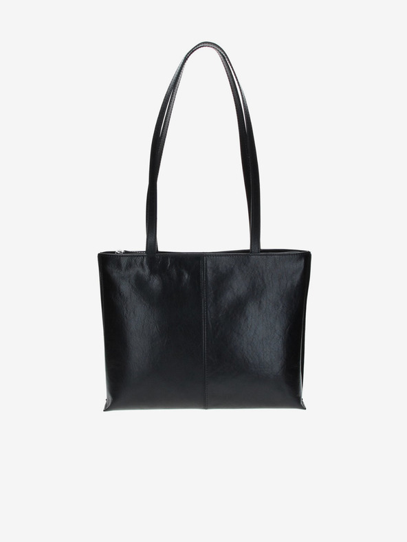 Elega Črna ženska usnjena torbica ELEGA Melanie