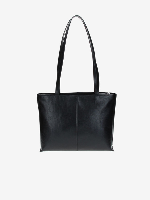 Elega Črna ženska usnjena torbica ELEGA Melanie