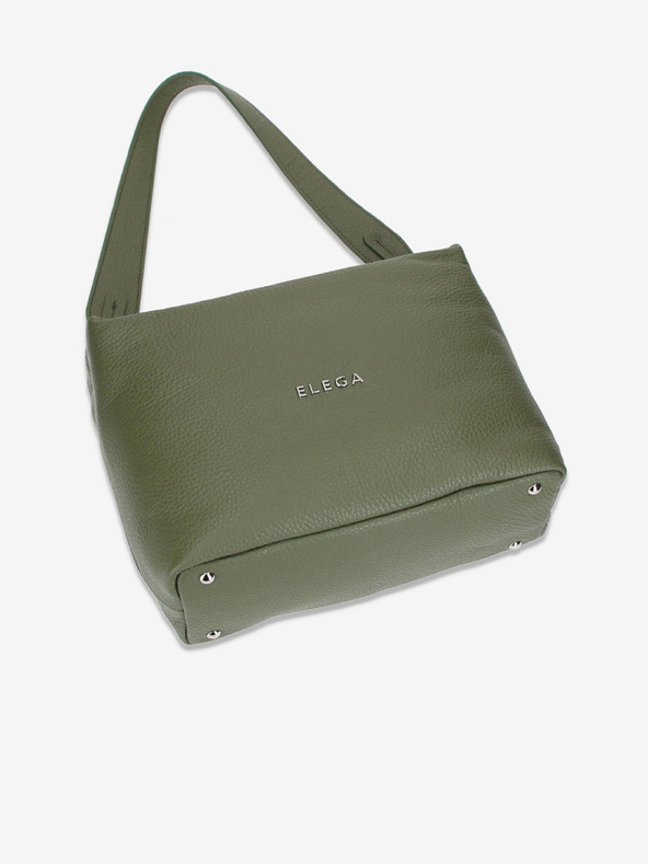 Elega Zelena ženska usnjena torbica Elega Fluffy