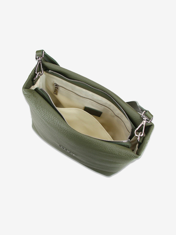 Elega Zelena ženska usnjena torbica Elega Fluffy