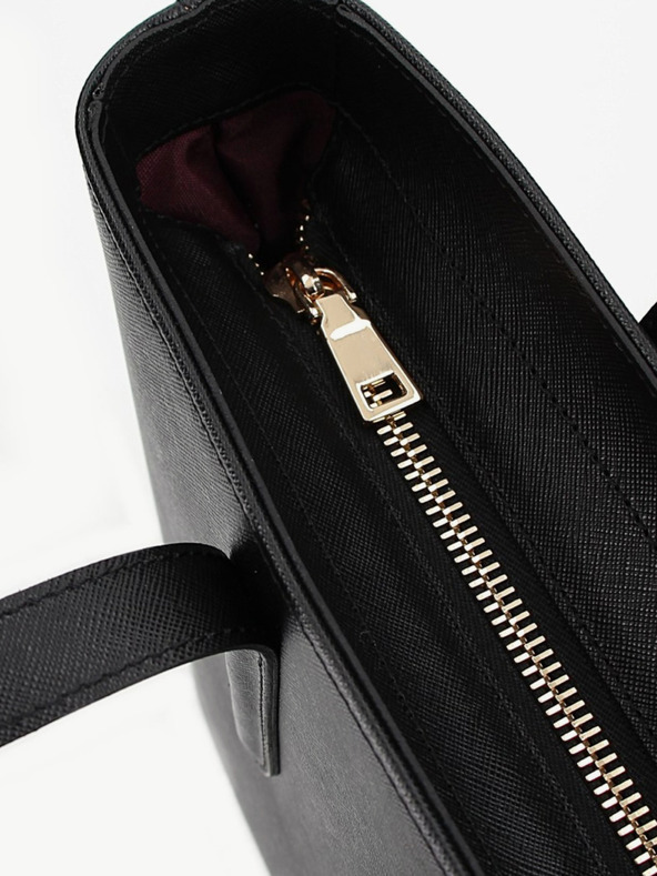 Elega Črna ženska usnjena torbica za križ ELEGA Simone Gold