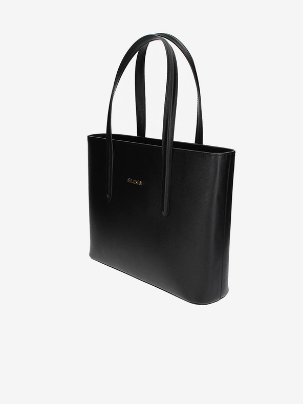 Elega Črna ženska usnjena torbica za križ ELEGA Simone Gold