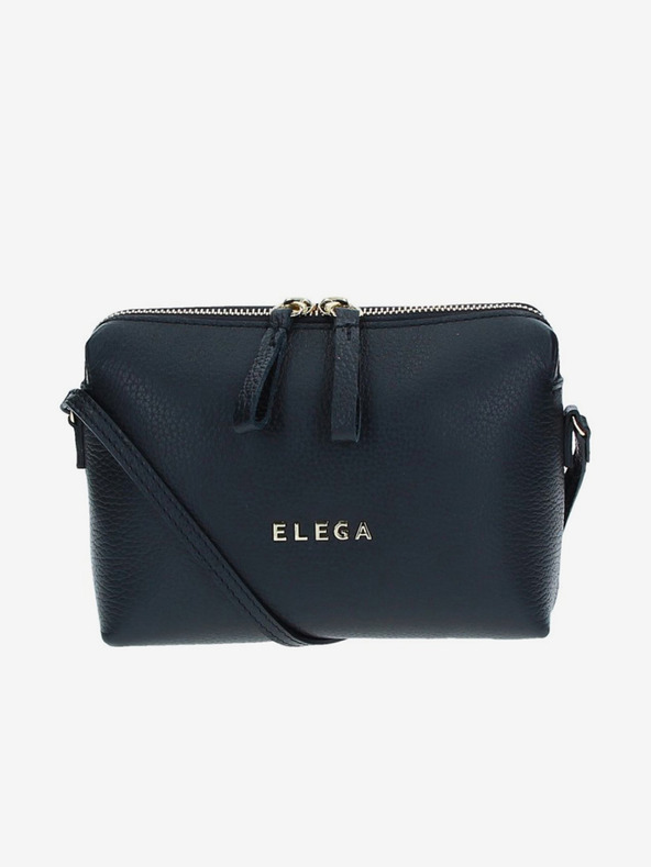 Elega Črna ženska usnjena križna torbica ELEGA Hillary