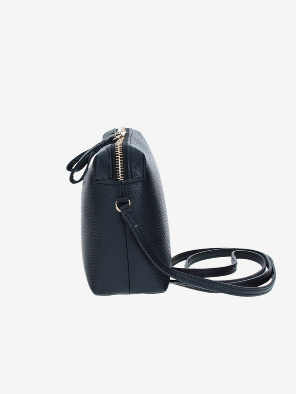 Elega Črna ženska usnjena križna torbica ELEGA Hillary