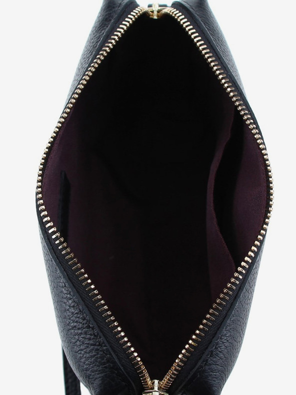 Elega Črna ženska usnjena križna torbica ELEGA Hillary