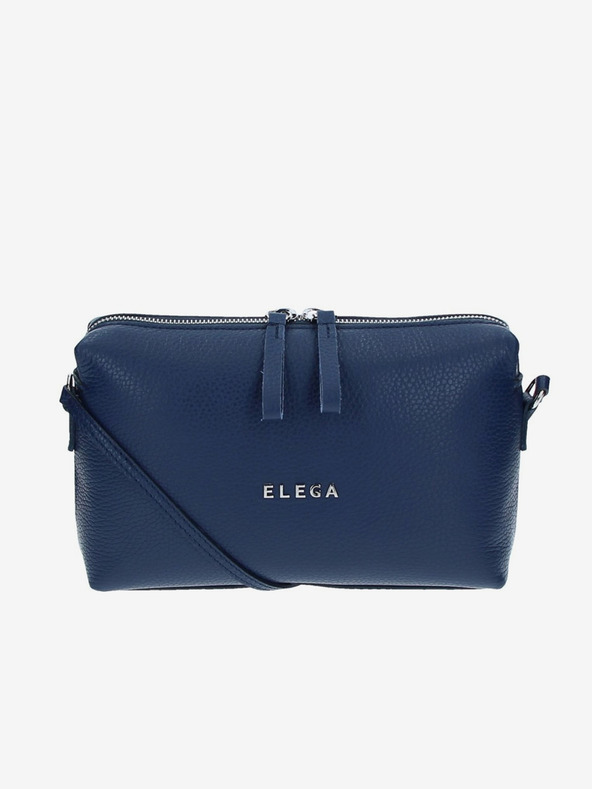 Elega Temno modra ženska usnjena torbica z naramnicami ELEGA Hill