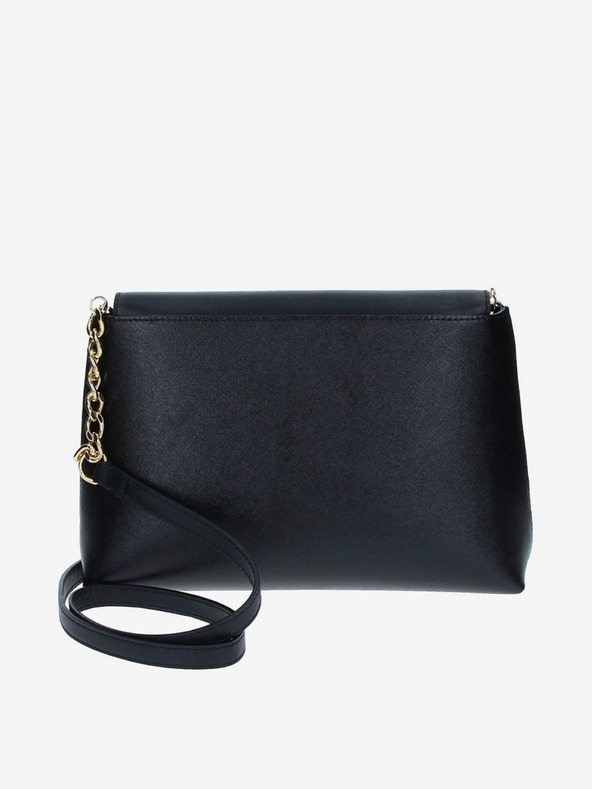 Elega Črna ženska usnjena torbica s križem ELEGA Ann