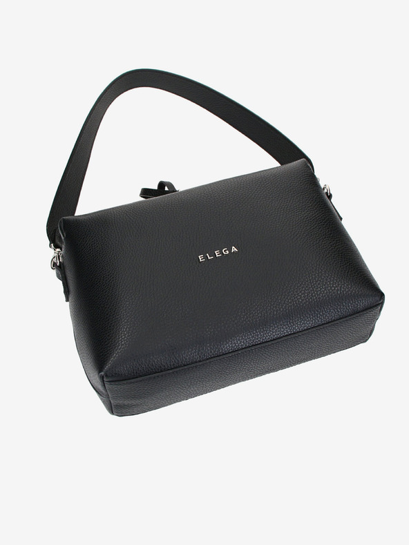 Elega Črna ženska usnjena torba za križ ELEGA Hills