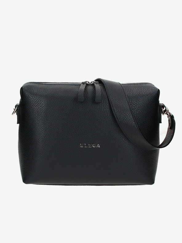 Elega Črna ženska usnjena torba za križ ELEGA Hills