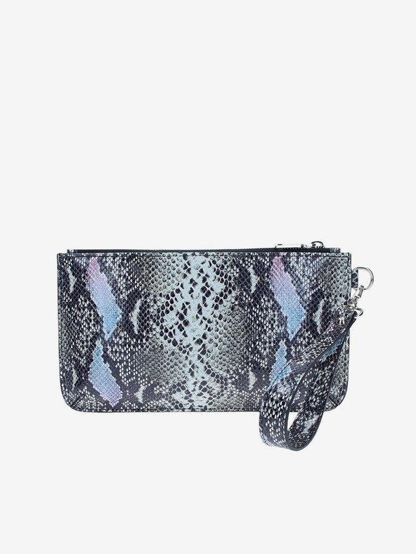 Elega Sivo-modra ženska vzorčasta usnjena torbica ELEGA Snap