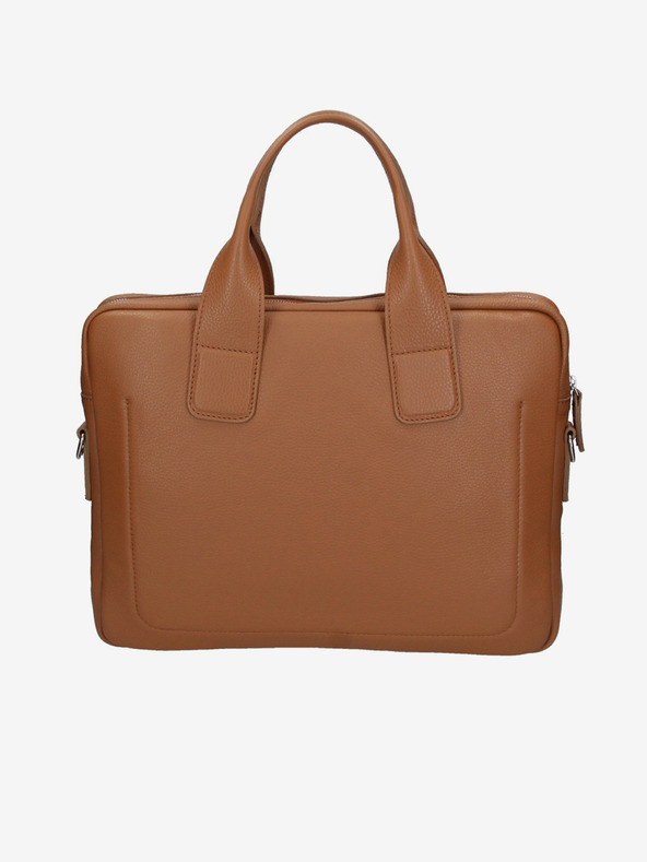 Elega Rjava usnjena torba za prenosni računalnik ELEGA Brody