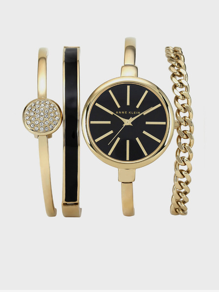 Anne Klein Komplet ženske zlate ure in zapestnice Anne Klein