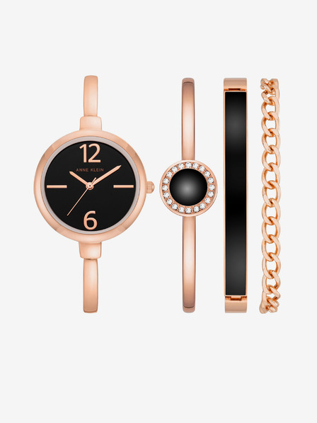 Anne Klein Komplet ure in zapestnice Anne Klein iz rožnatega zlata