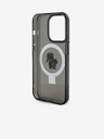 Karl Lagerfeld Ringstand Karl and Choupette MagSafe Back Cover za iPhone 15 Pro Max Black Karl Lagerfeld
