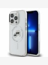 Karl Lagerfeld Karl Lagerfeld IML K&CH Heads Metal Frame MagSafe Back Cover za iPhone 15 Pro Max Transparent