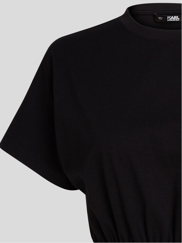 Karl Lagerfeld Črna ženska obleka KARL LAGERFELD Logo