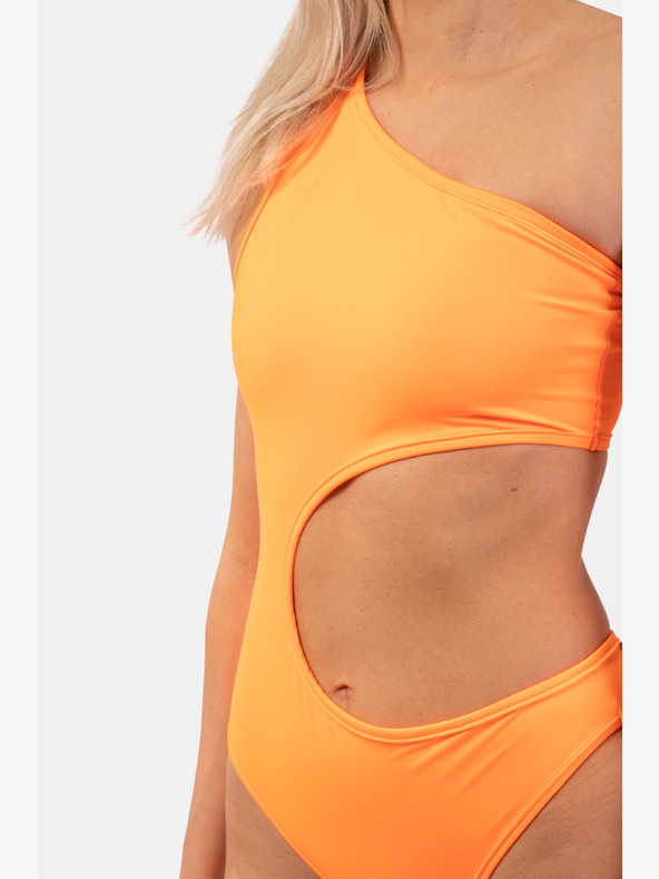 Nebbia Oranžni asimetrični monokini z enim ramenom 458