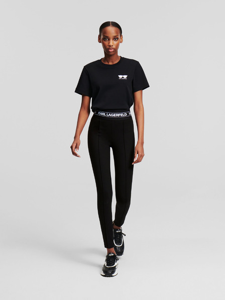 Karl Lagerfeld Črne ženske gamaše KARL LAGERFELD z logotipom