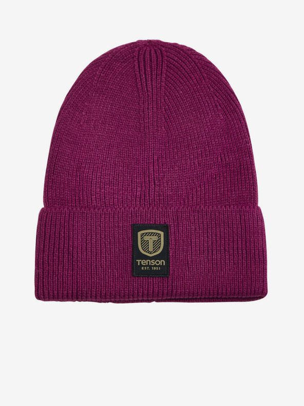 Tenson unisex kapača TENSON Badge Beanie vijolična