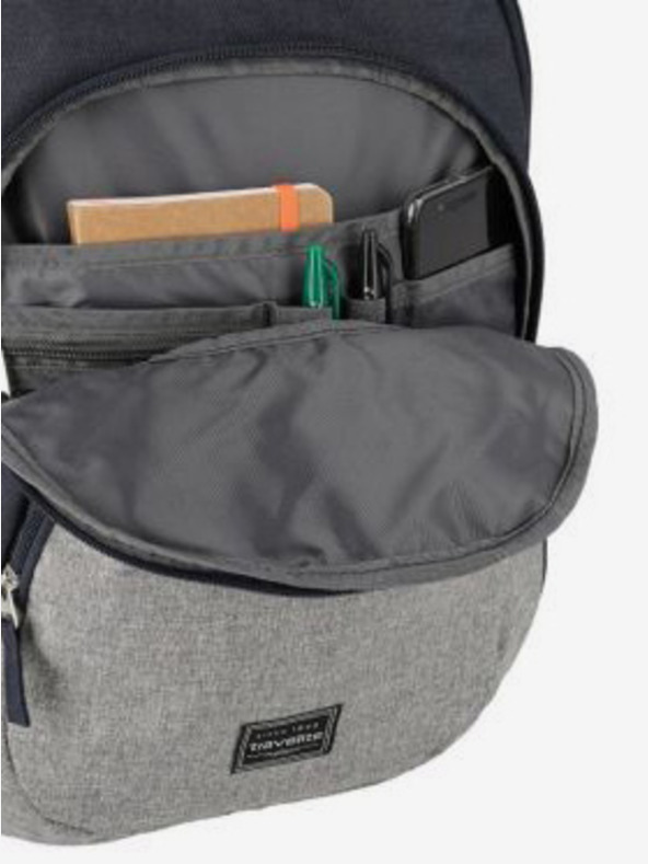 Travelite Dark Blue Travelite Basics nahrbtnik Melange Navy/grey