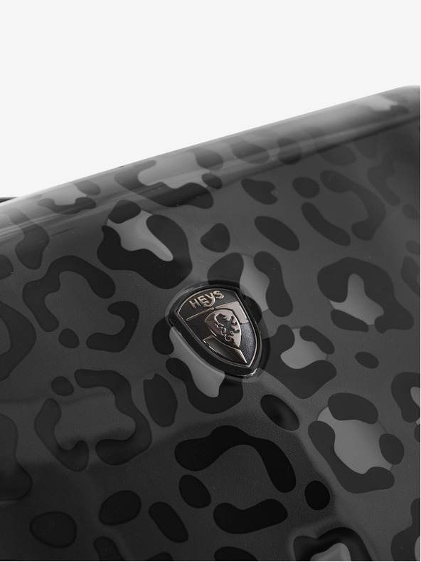 Heys Črn potovalni kovček z vzorcem Heys Black Leopard S