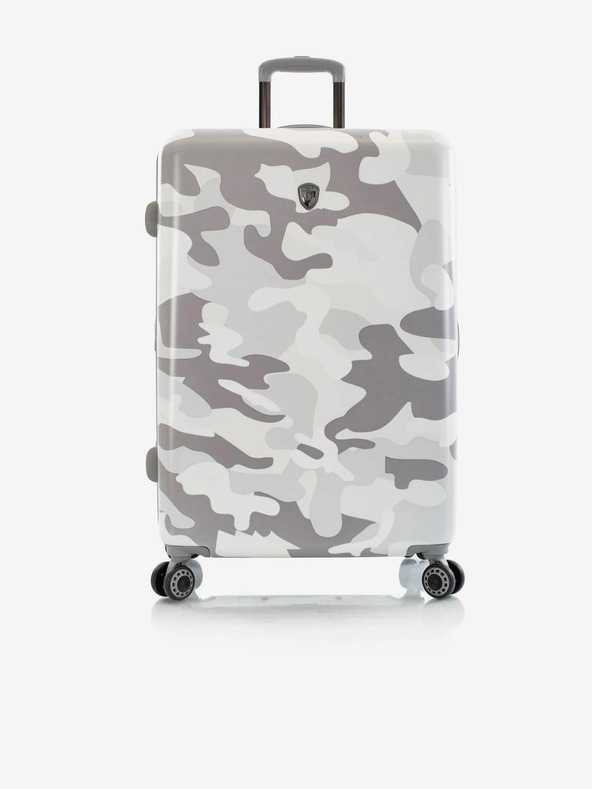 Heys Potovalni kovček Heys White Camo L s sivim vzorcem