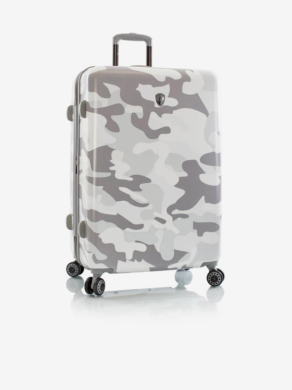 Heys Potovalni kovček Heys White Camo L s sivim vzorcem