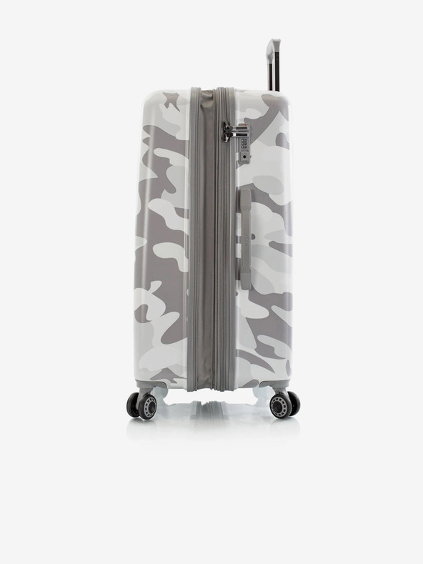 Heys Potovalni kovček Heys White Camo L s sivim vzorcem
