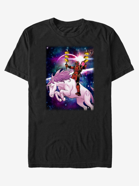 ZOOT.Fan Črna unisex majica ZOOT.Fan Marvel Taco Unicorn