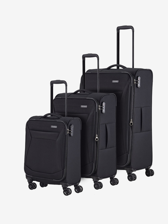 Travelite Komplet treh potovalnih kovčkov Travelite Chios S,M,L Black