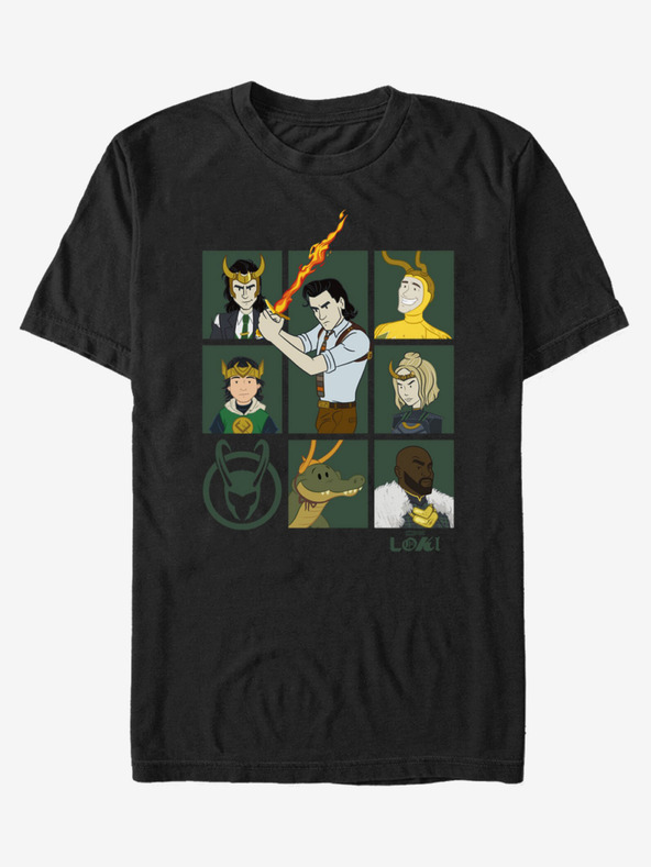 ZOOT.Fan Črna unisex majica ZOOT.Fan Marvel Team