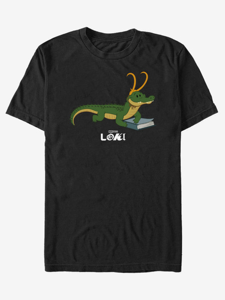ZOOT.Fan Črna unisex majica ZOOT.Fan Marvel Gator Loki Hero